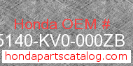 Honda 45140-KV0-000ZB genuine part number image