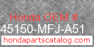 Honda 45150-MFJ-A51 genuine part number image