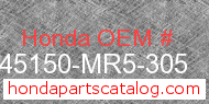 Honda 45150-MR5-305 genuine part number image