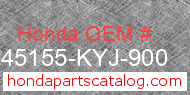 Honda 45155-KYJ-900 genuine part number image