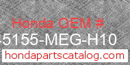 Honda 45155-MEG-H10 genuine part number image