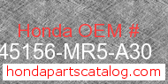 Honda 45156-MR5-A30 genuine part number image