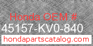 Honda 45157-KV0-840 genuine part number image