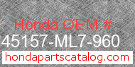 Honda 45157-ML7-960 genuine part number image