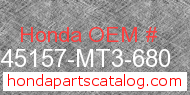 Honda 45157-MT3-680 genuine part number image
