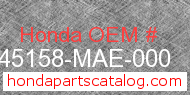 Honda 45158-MAE-000 genuine part number image