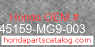 Honda 45159-MG9-003 genuine part number image