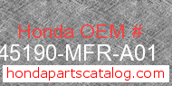 Honda 45190-MFR-A01 genuine part number image