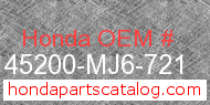 Honda 45200-MJ6-721 genuine part number image