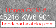 Honda 45216-KW6-901 genuine part number image