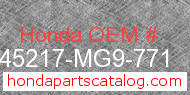 Honda 45217-MG9-771 genuine part number image