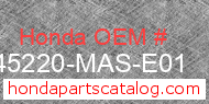 Honda 45220-MAS-E01 genuine part number image