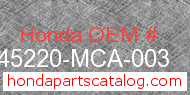 Honda 45220-MCA-003 genuine part number image