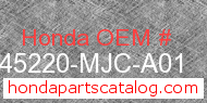 Honda 45220-MJC-A01 genuine part number image