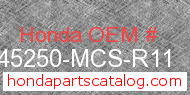 Honda 45250-MCS-R11 genuine part number image