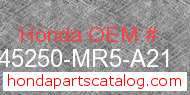Honda 45250-MR5-A21 genuine part number image