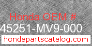 Honda 45251-MV9-000 genuine part number image