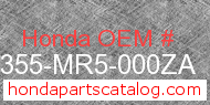 Honda 45355-MR5-000ZA genuine part number image