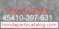 Honda 45410-397-631 genuine part number image