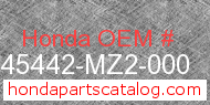Honda 45442-MZ2-000 genuine part number image