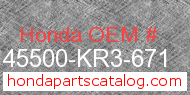 Honda 45500-KR3-671 genuine part number image