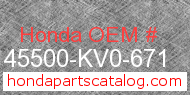 Honda 45500-KV0-671 genuine part number image