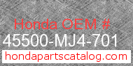 Honda 45500-MJ4-701 genuine part number image