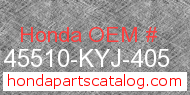 Honda 45510-KYJ-405 genuine part number image