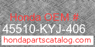 Honda 45510-KYJ-406 genuine part number image