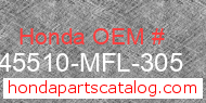 Honda 45510-MFL-305 genuine part number image