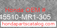 Honda 45510-MR1-305 genuine part number image