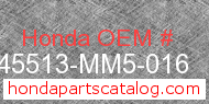 Honda 45513-MM5-016 genuine part number image