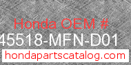 Honda 45518-MFN-D01 genuine part number image