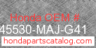 Honda 45530-MAJ-G41 genuine part number image