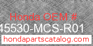Honda 45530-MCS-R01 genuine part number image