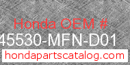 Honda 45530-MFN-D01 genuine part number image