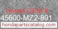 Honda 45600-MZ2-891 genuine part number image