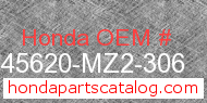 Honda 45620-MZ2-306 genuine part number image