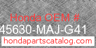 Honda 45630-MAJ-G41 genuine part number image