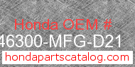 Honda 46300-MFG-D21 genuine part number image