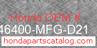 Honda 46400-MFG-D21 genuine part number image