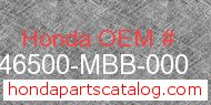 Honda 46500-MBB-000 genuine part number image