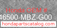 Honda 46500-MBZ-G00 genuine part number image