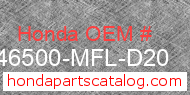 Honda 46500-MFL-D20 genuine part number image