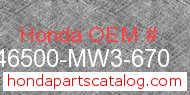 Honda 46500-MW3-670 genuine part number image