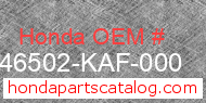 Honda 46502-KAF-000 genuine part number image