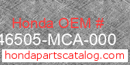 Honda 46505-MCA-000 genuine part number image