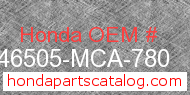 Honda 46505-MCA-780 genuine part number image