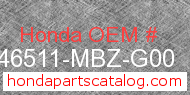 Honda 46511-MBZ-G00 genuine part number image