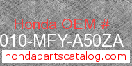 Honda 50010-MFY-A50ZA genuine part number image